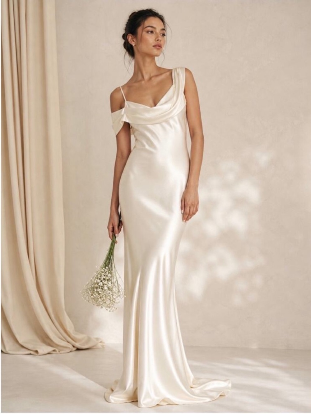 NWT Reformation Ivory Ronda silk dress